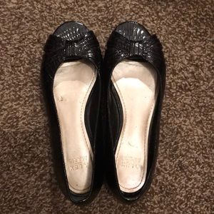 Black flat peep toes - Size 6